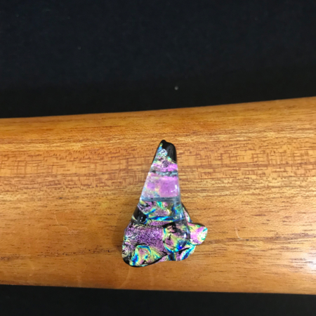 Bold Pink pendant w/ 18'' Black cotton cord