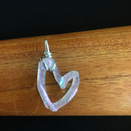 Light Pink Heart Pendant - Small