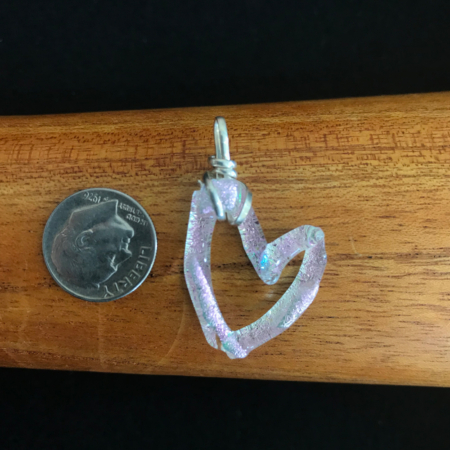 Light Pink Heart Pendant - Small - Image 2