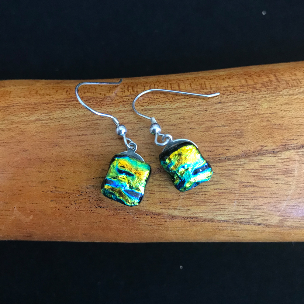 Vibrant Green Dangle Earrings