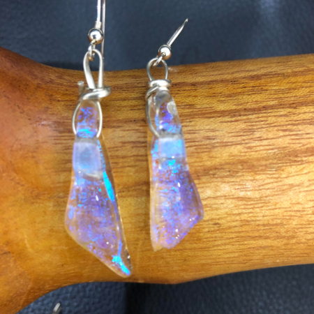 Blue Dangle Earrings - Layered