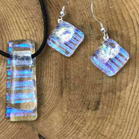 Wave Blue Necklace and Earring Set