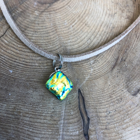 Green Burst Necklace Drop