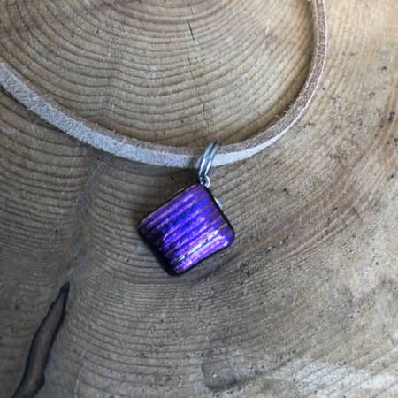 Purple Stripe Necklace Drop