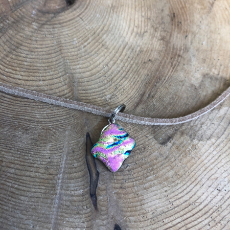 Pink Splash Necklace Drop