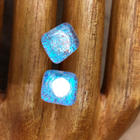 Beach Blue Dot Earrings Single Layer
