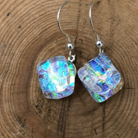 Beach Blue Dangle Earrings - Layered