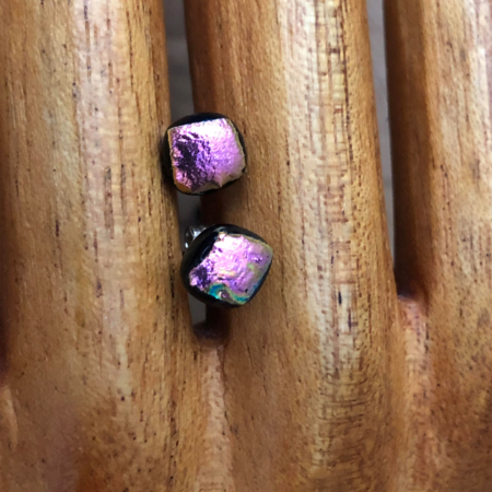Lil Bright Pink Dot Earrings Single Layer