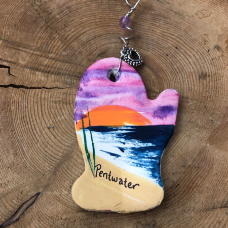 Pentwater Mitten Clay Ornament