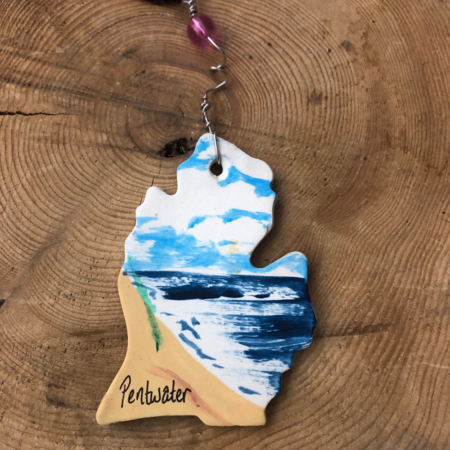 Pentwater Michigan Clay Ornament