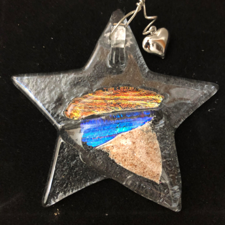 Dune Sand Sunset Star with Heart Charm