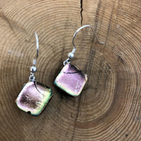 Double Peachy Pink Drop Earrings