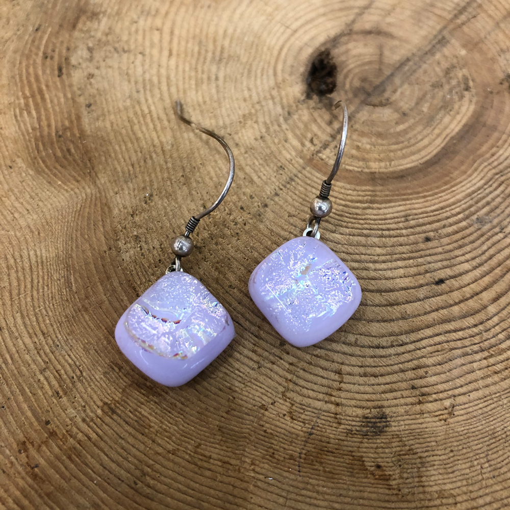 Double Soft Pink Drop Earrings
