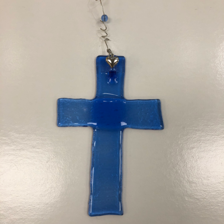 Cross Periwinkle Blue Recycle Glass