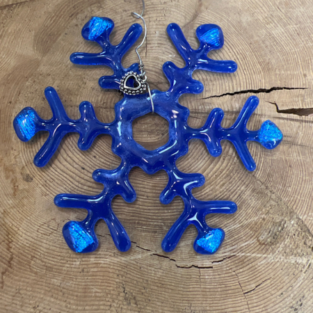 Sapphire and Blues  4.25" Snowflake