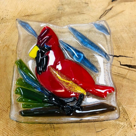 Cheerful Cardinal tray