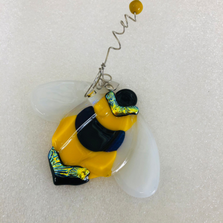 Let's Bee Friends Fused Glass Ornament