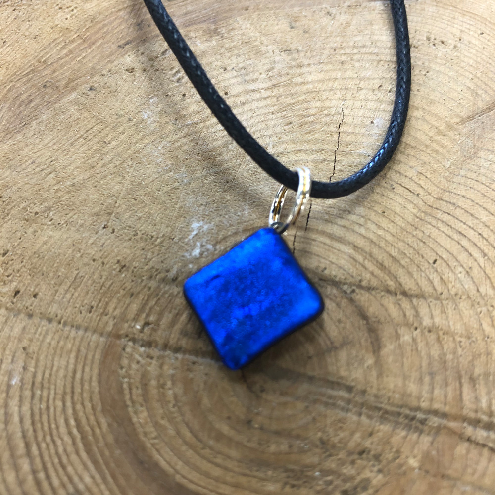 Lil Dark Waves Necklace Drop with Black Cord