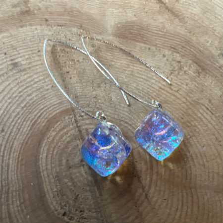 Long water drop earrings