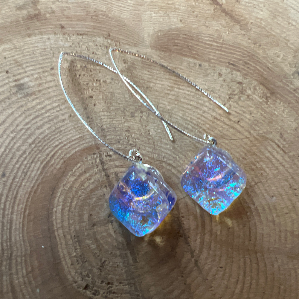 Long water drop earrings