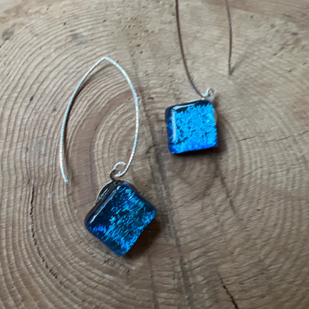 Long Drop Dichroic Shimmer Blue