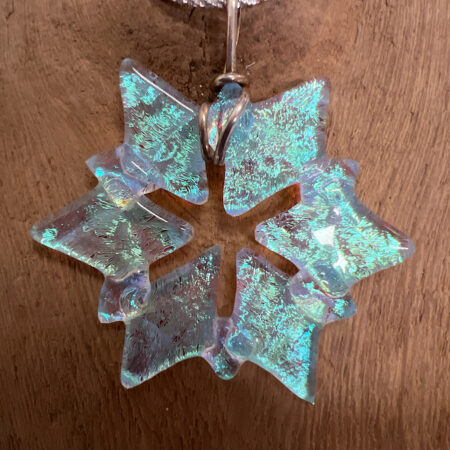 Frosty Snowflake Necklace with Chain