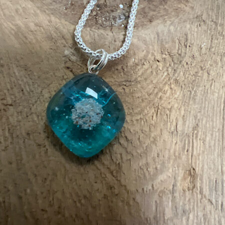 DuneSand Pendant in beach blue glass